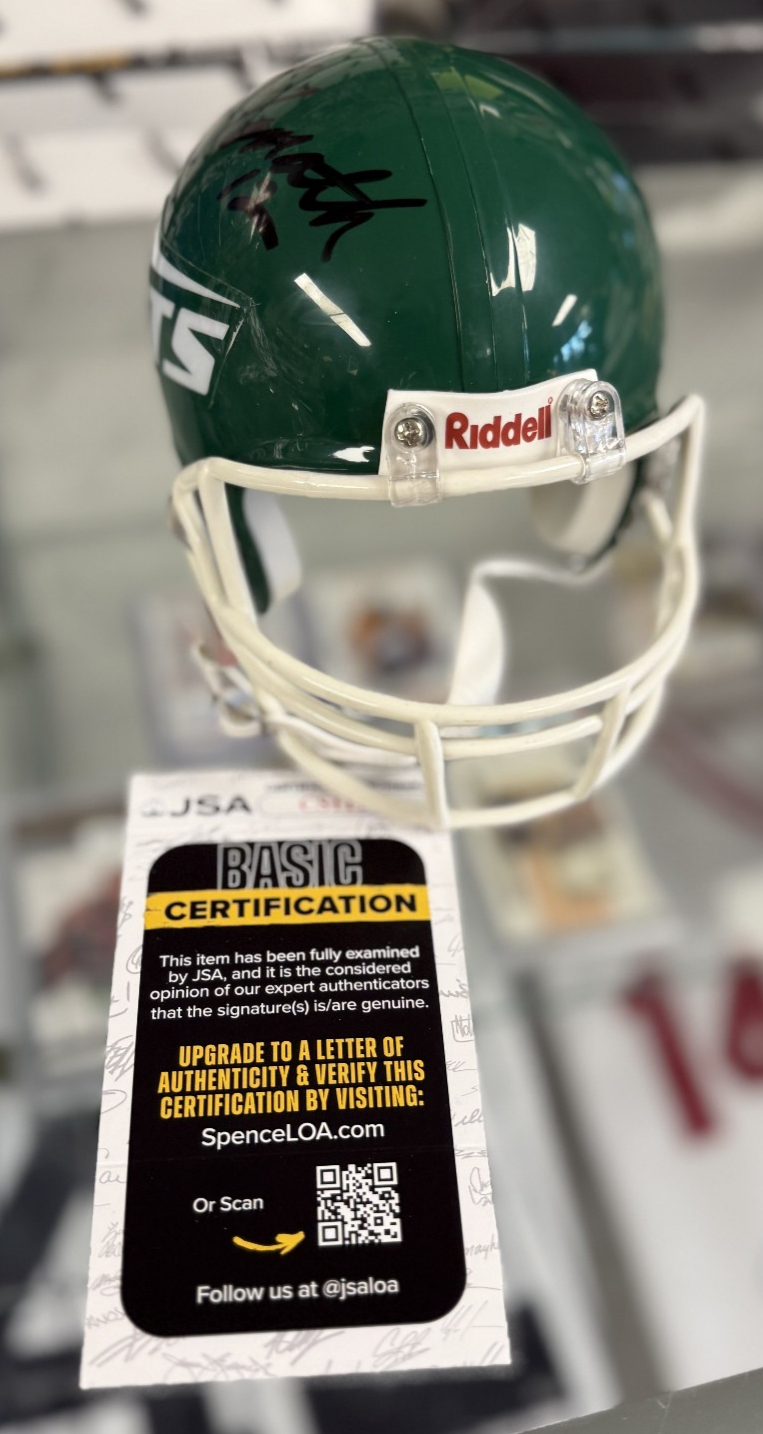 Joe Namath Signed Autographed New York Jets Mini Helmet - JSA COA