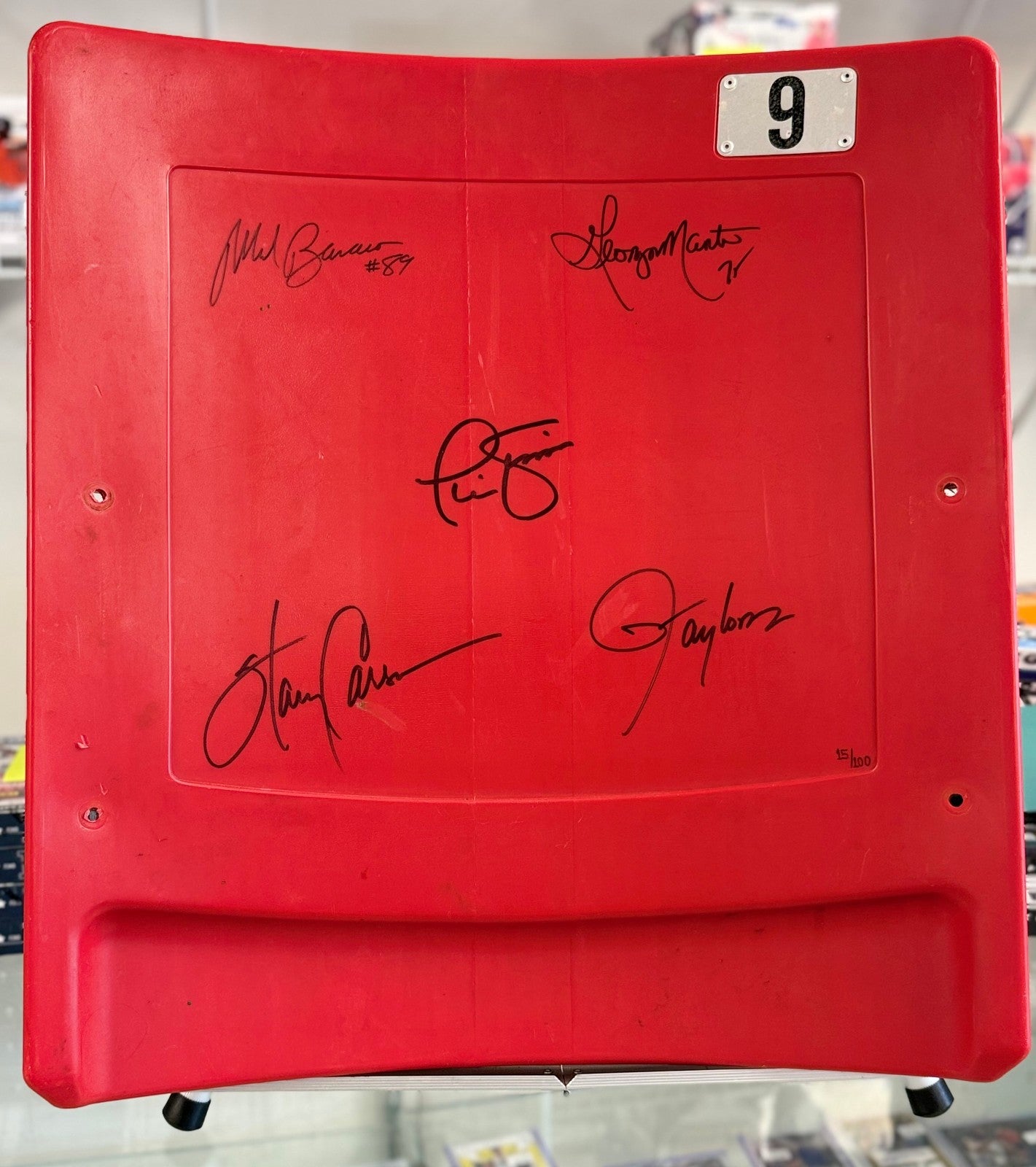 NY Giants SUPER BOWL XXI Autographed Giants Seatback Limited Edition #15/100