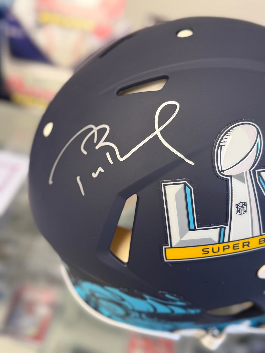 Tom Brady Autographed Signed Superbowl LV Riddell Full Size Helmet, Fanatics COA