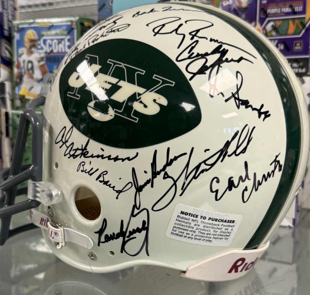 1969 NY Jets Super Bowl 3 Champ Team Signed Helmet - 24 Signatures - Steiner COA