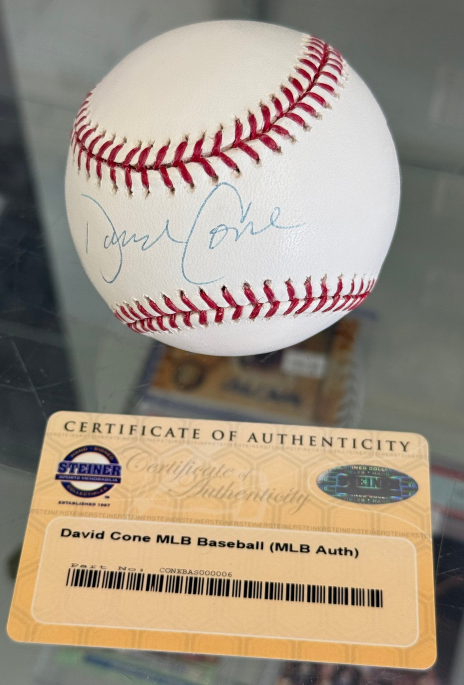 David Cone Signed Official Major League Baseball Autograph - Steiner Authen.