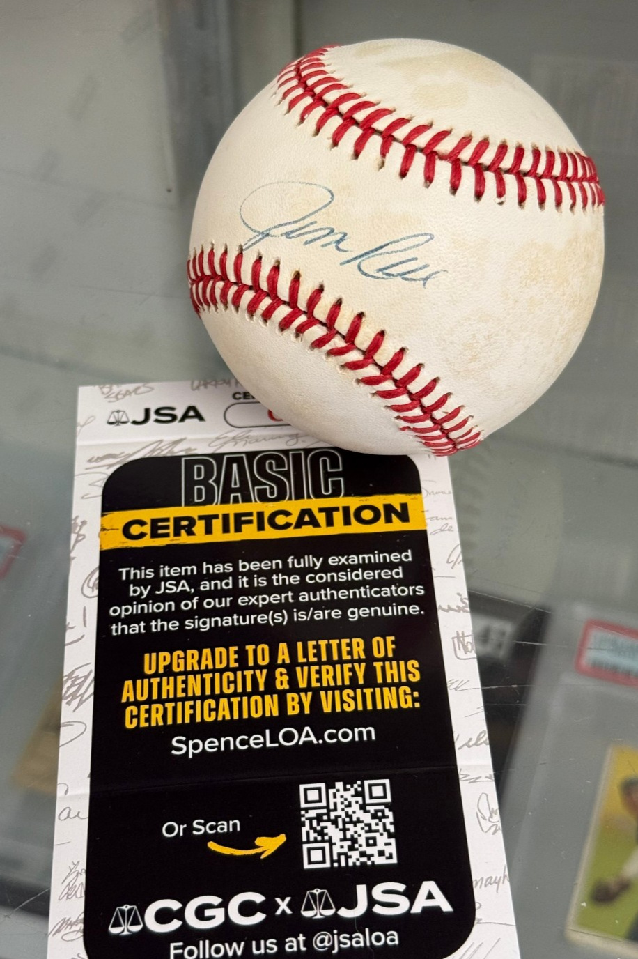 Jim Rice Autographed Signed American League (AL) Baseball - JSA Certified