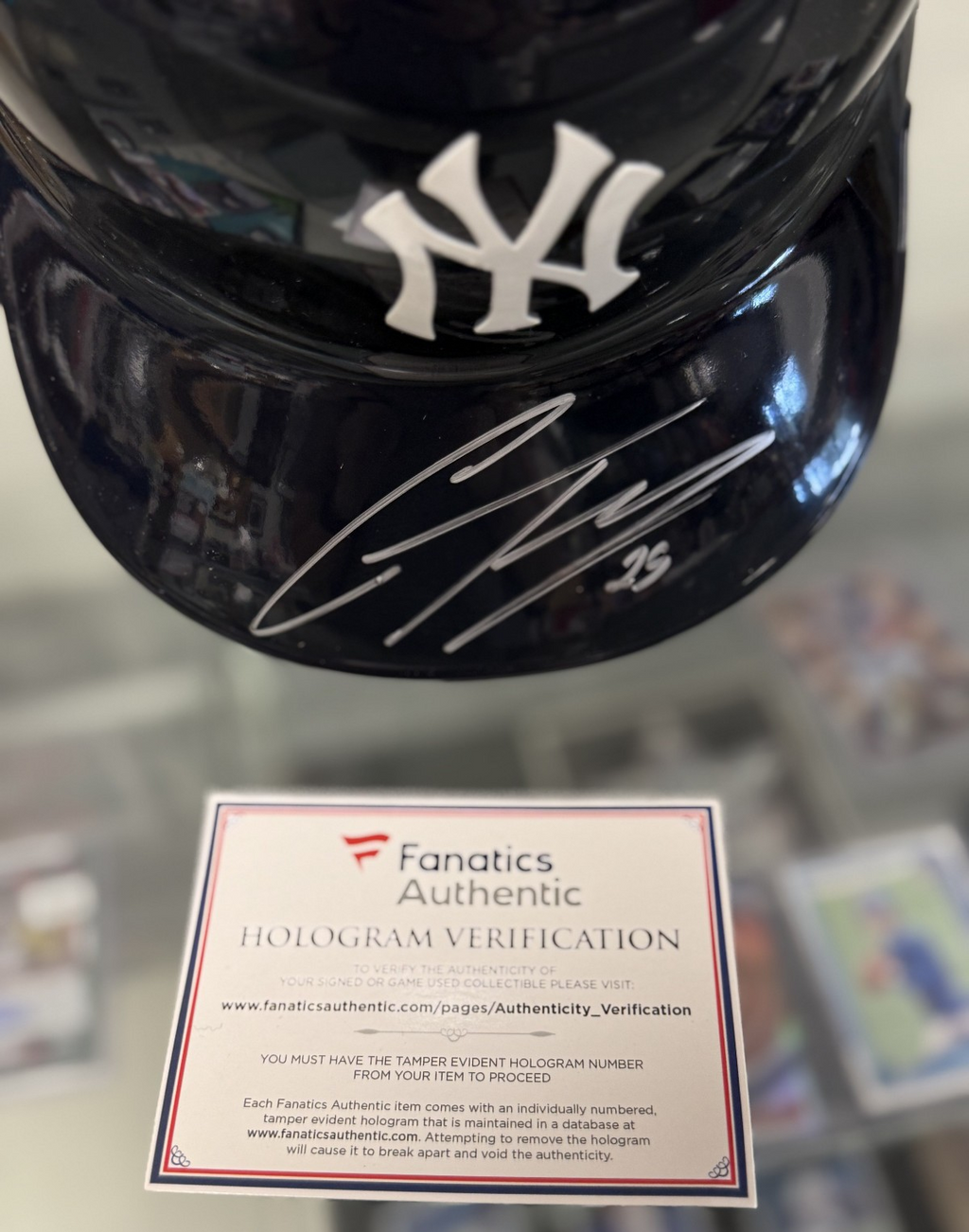 Gleyber Torres 25 Signed/Auto Full Size  NY Yankees Batting Helmet, Fanatics COA