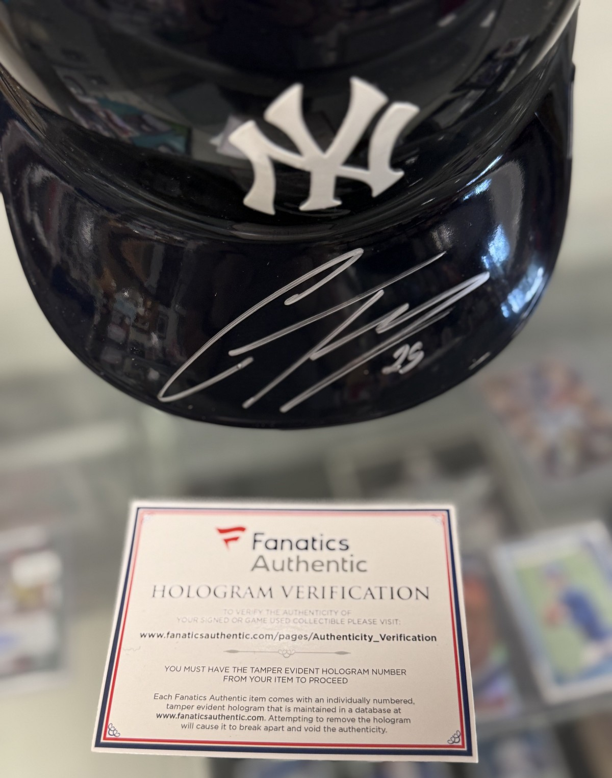 Gleyber Torres 25 Signed/Auto Full Size  NY Yankees Batting Helmet, Fanatics COA