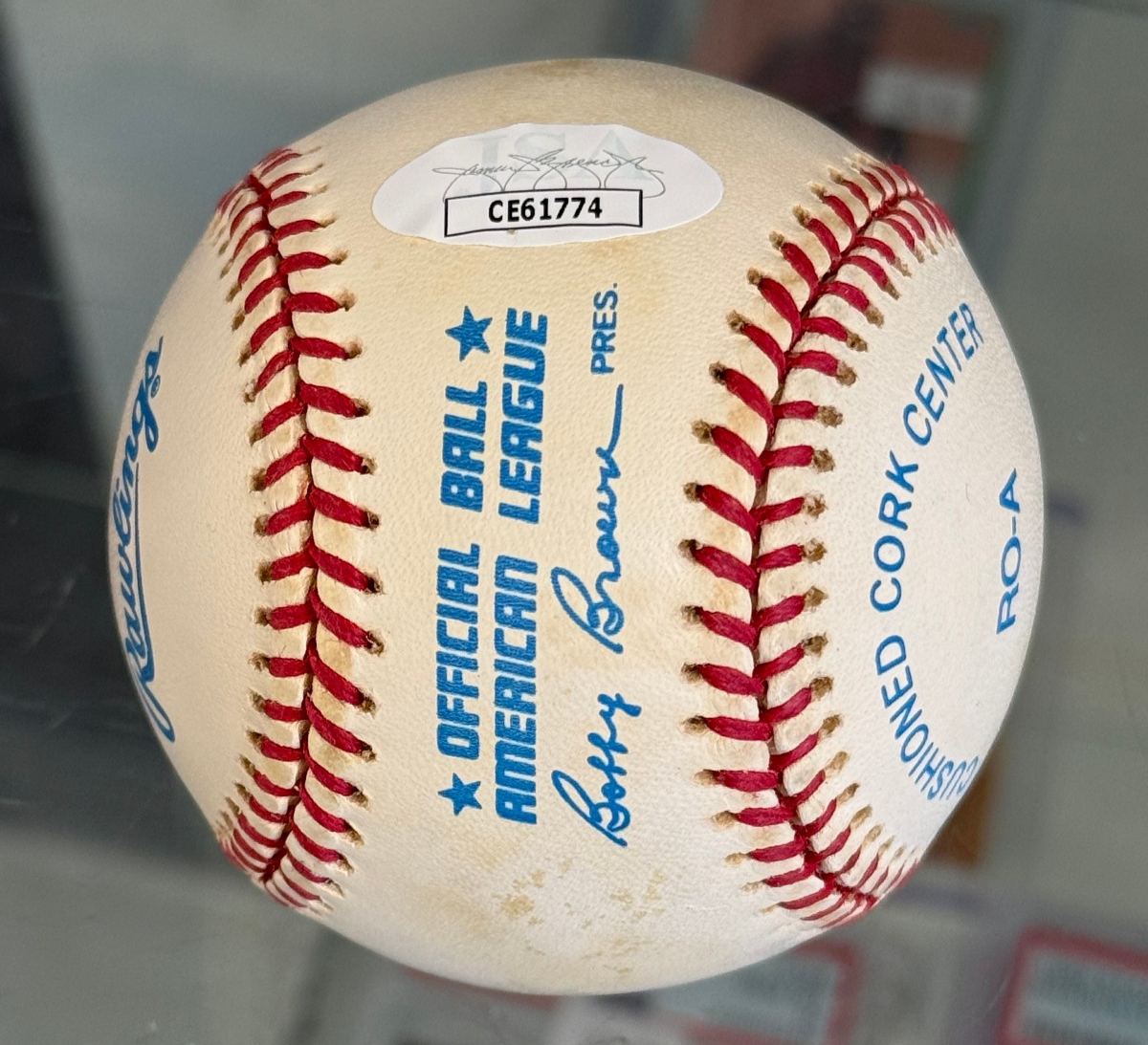 Whitey Ford Signed AL Baseball Autographed - Inscribed "16" - JSA Authent.