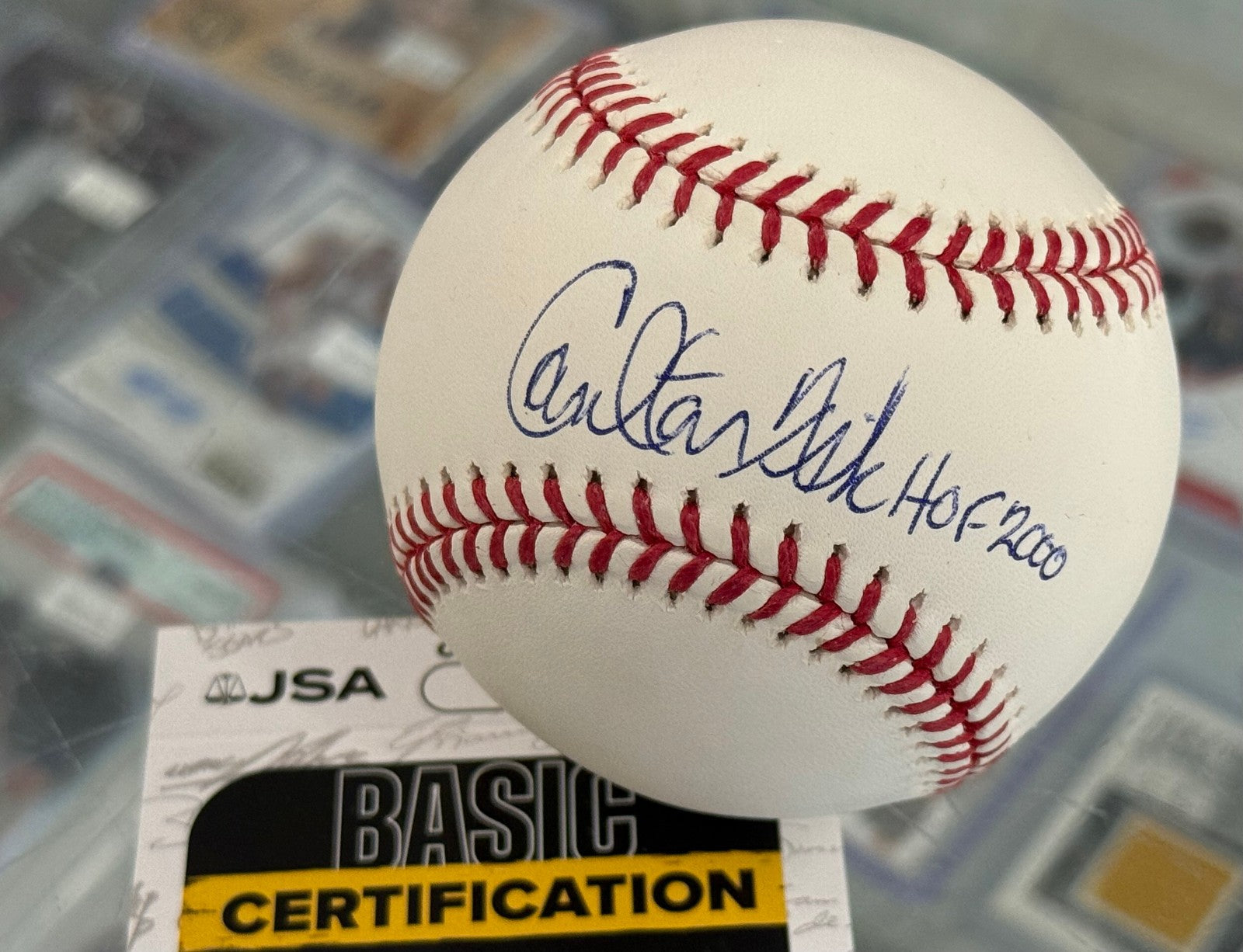 Carlton Fisk MLB Baseball Inscribed “HOF 2000” - JSA Certified
