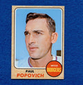 1968 Topps Set Break Pack Fresh #266 Paul Popovich EX MT #420