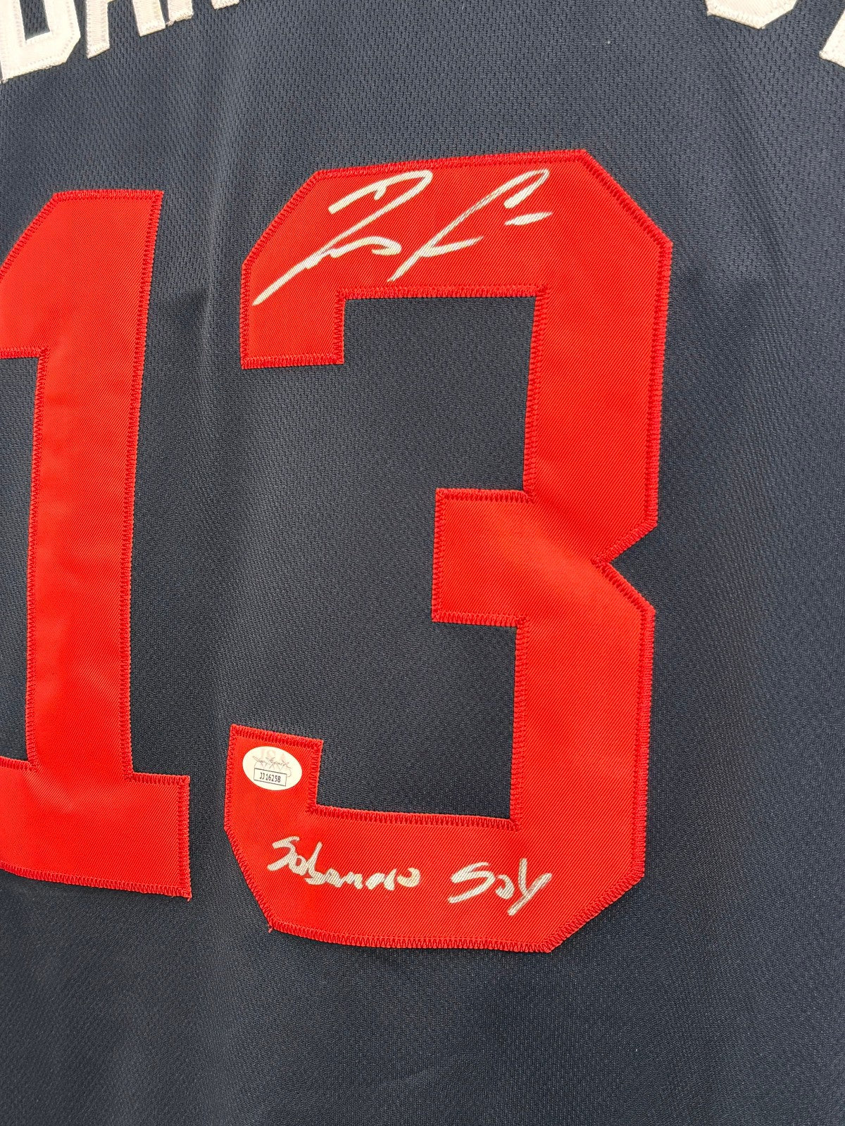 Ronald Acuña Jr / Sabanero Soy Autographed Signed Majesty Jersey - JSA Authen.