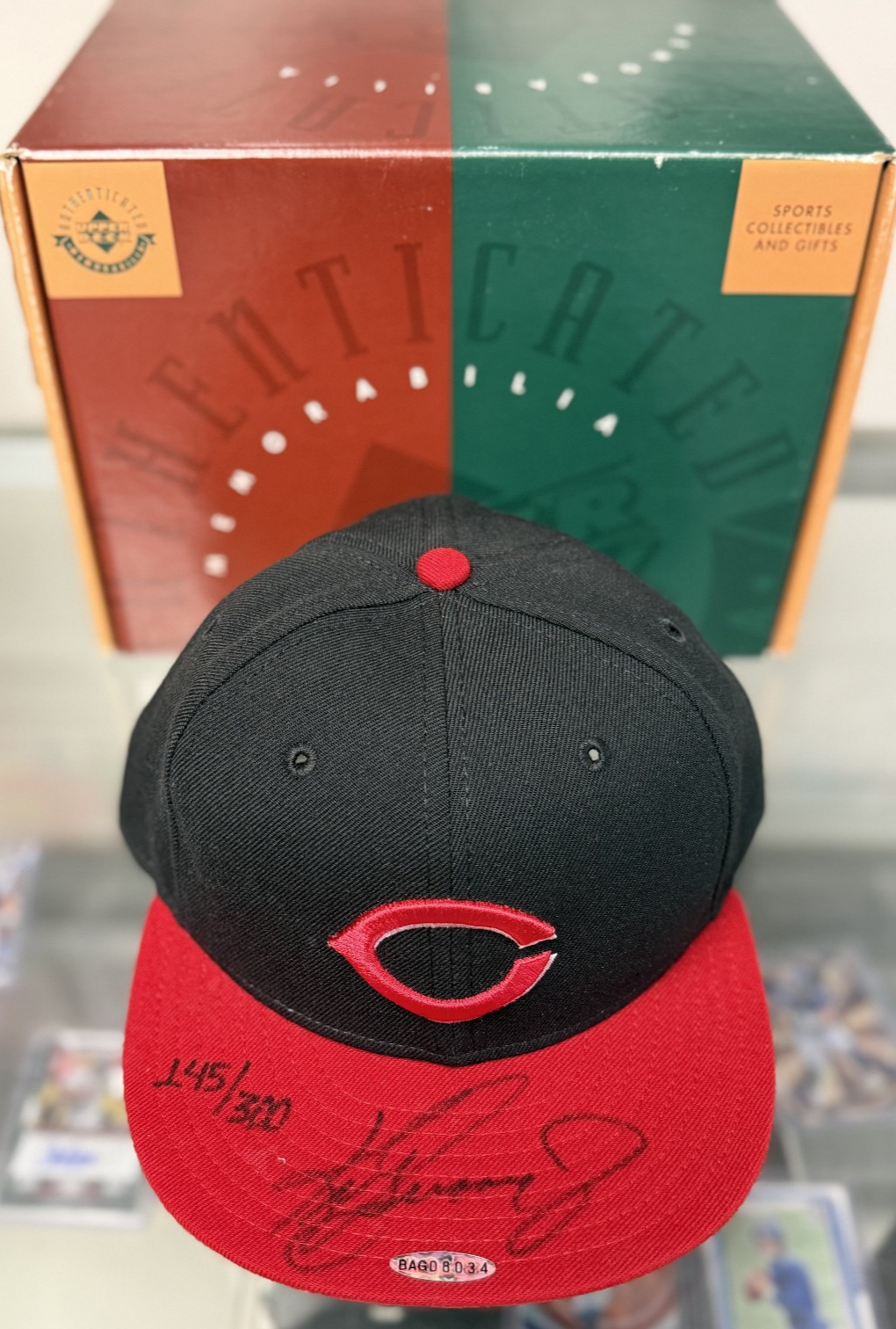 Ken Griffey Jr. Signed Cincinnati Reds Alternate Cap - UDA COA w/ Original Box