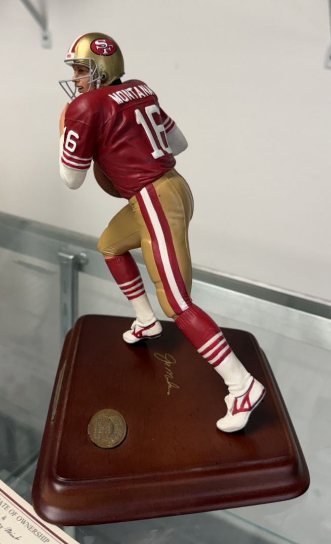 Danbury Mint Joe Montana NFL 49ers Hand Painted Resin Figurine/Statue - COA