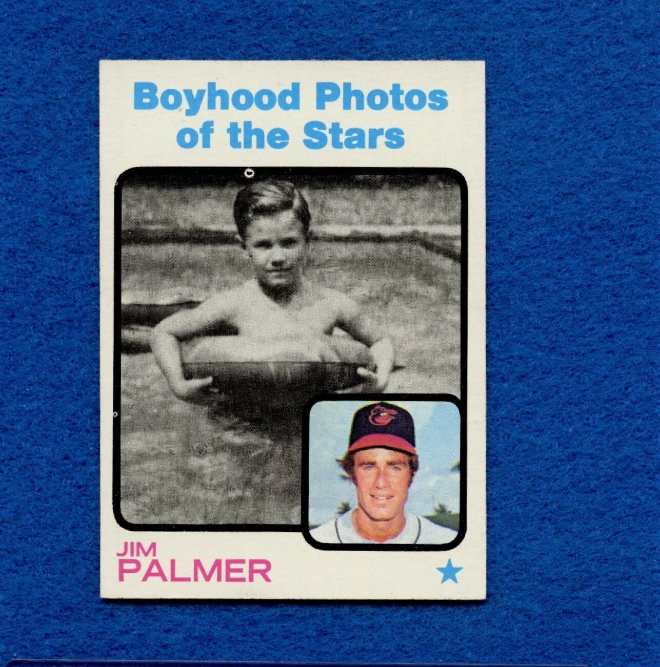 1973 Topps Set Break Pack Fresh #341 Boyhood Photos Jim Palmer EX MT+ *1345