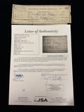 1928 Thomas Edison Signed Check - Full JSA Letter of Authentication (#821)
