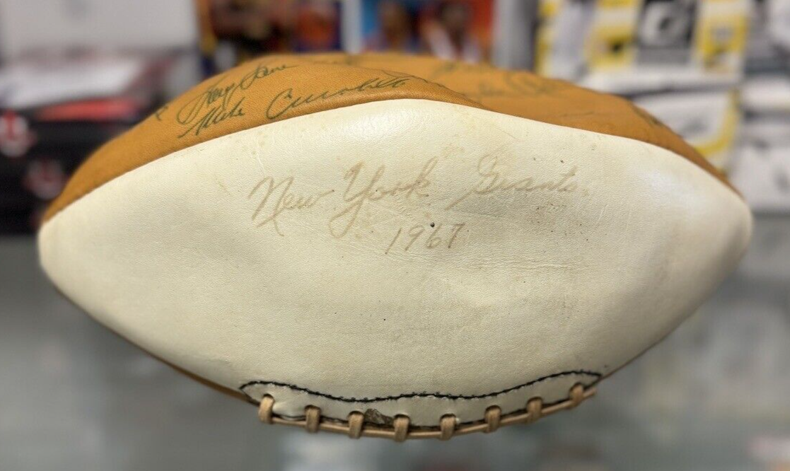 1967 New York Giants Autographed Football 37 Autos (Fran Tarkenton) - JSA