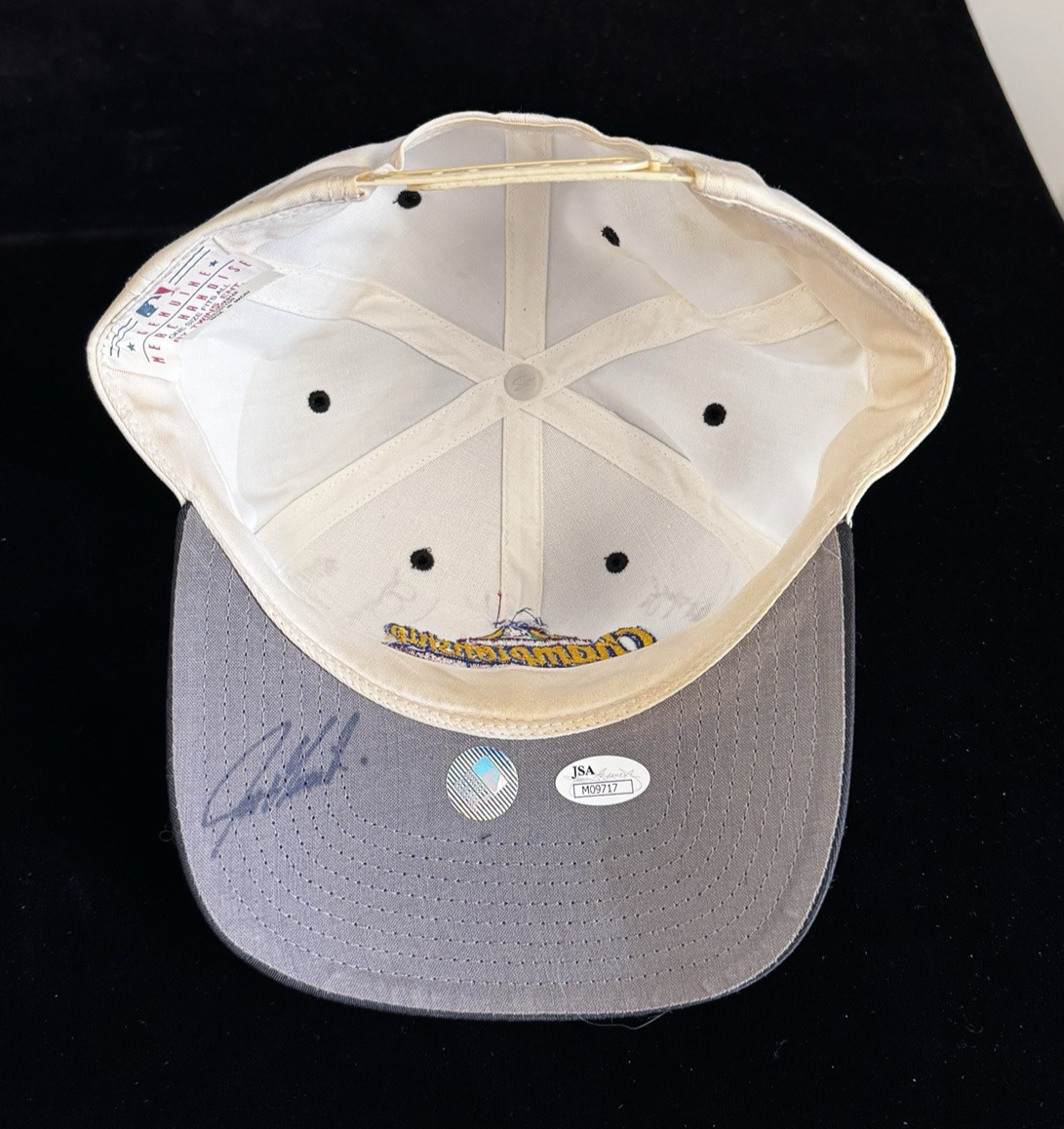 1996 W.S Jeter, Boggs, Duncan, Girardi, Signed Autographed Hat - JSA Authentic