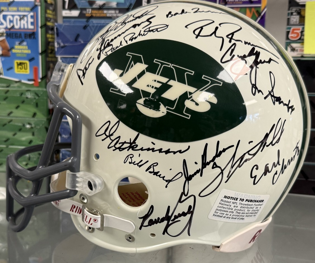1969 NY Jets Super Bowl 3 Champ Team Signed Helmet - 24 Signatures - Steiner COA