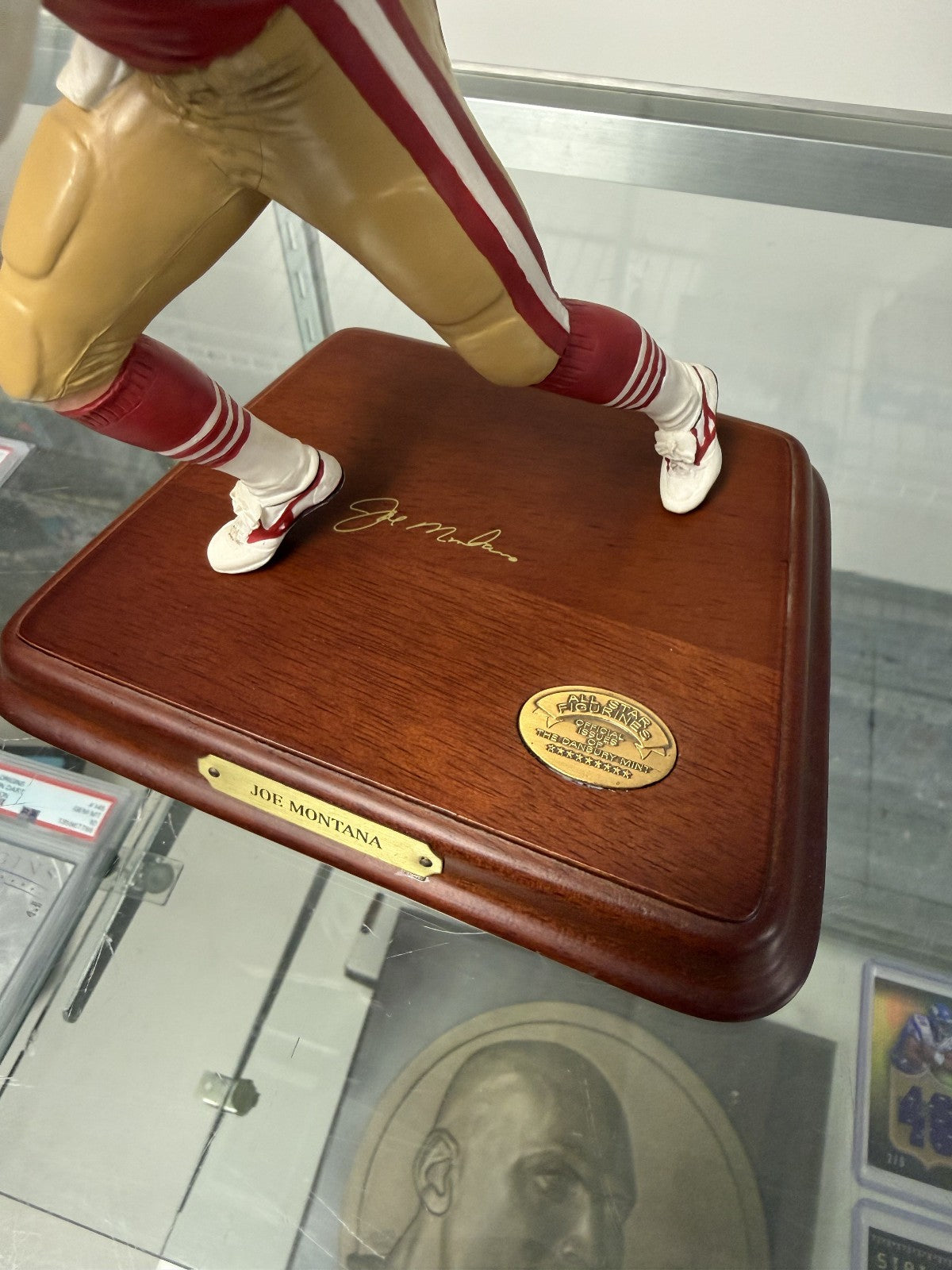 Danbury Mint Joe Montana NFL 49ers Hand Painted Resin Figurine/Statue - COA