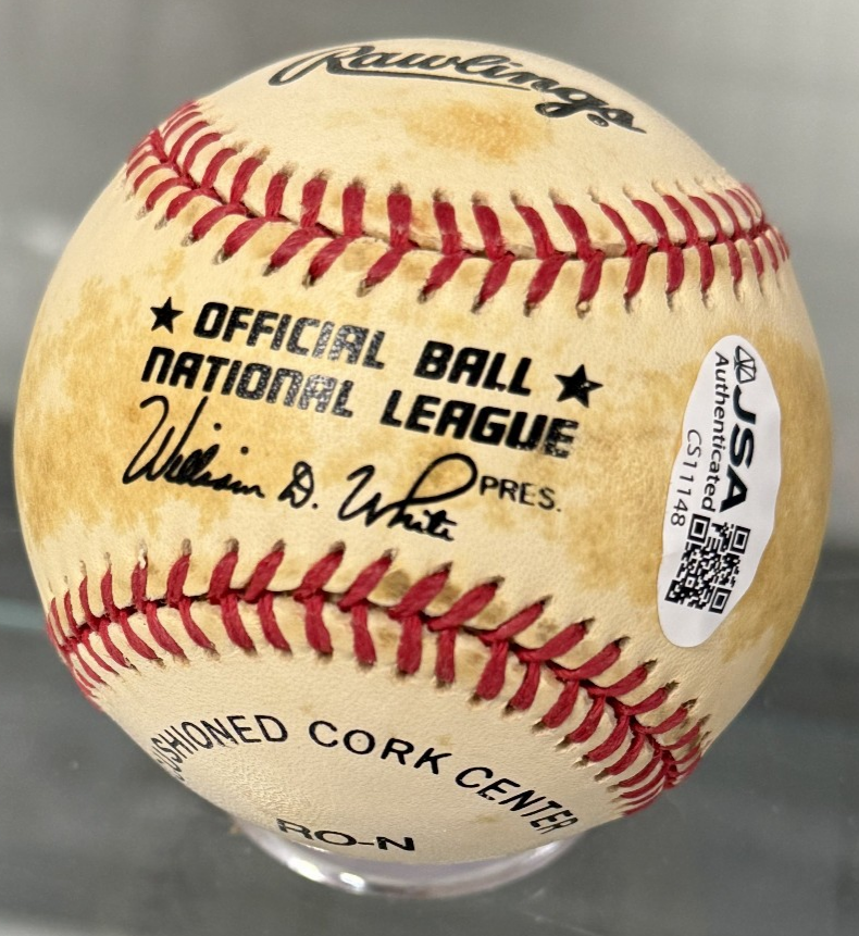 Barry Bonds Signed Autographed National League Baseball - JSA Authenticated