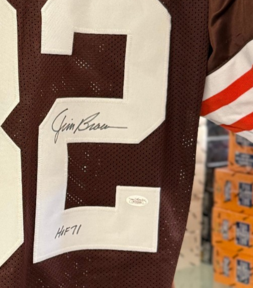 Jim Brown Signed Autographed Custom Jersey - JSA Authentication