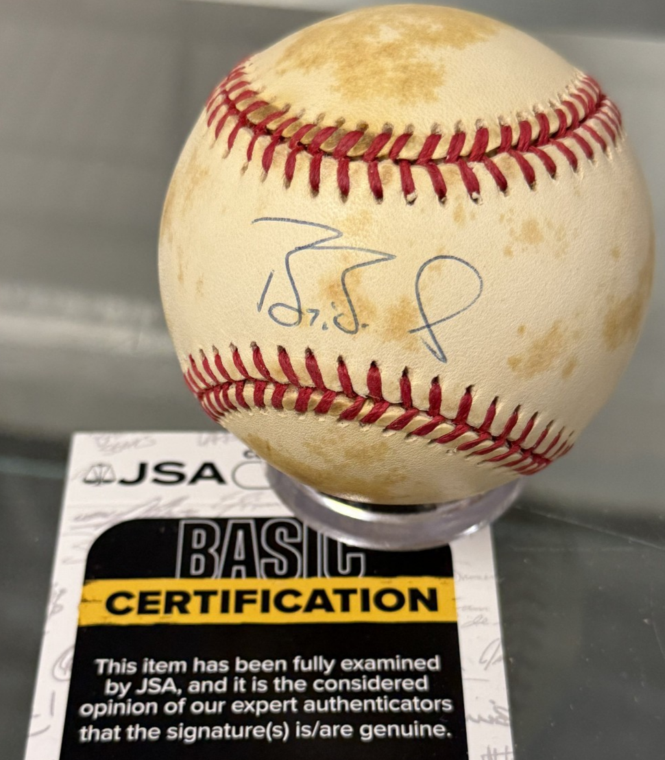 Barry Bonds Signed Autographed National League Baseball - JSA Authenticated