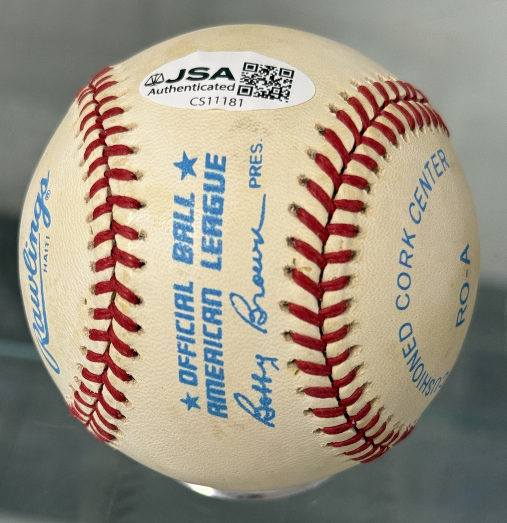 Reggie Jackson Yankees Autographed Official American League Baseball - JSA COA