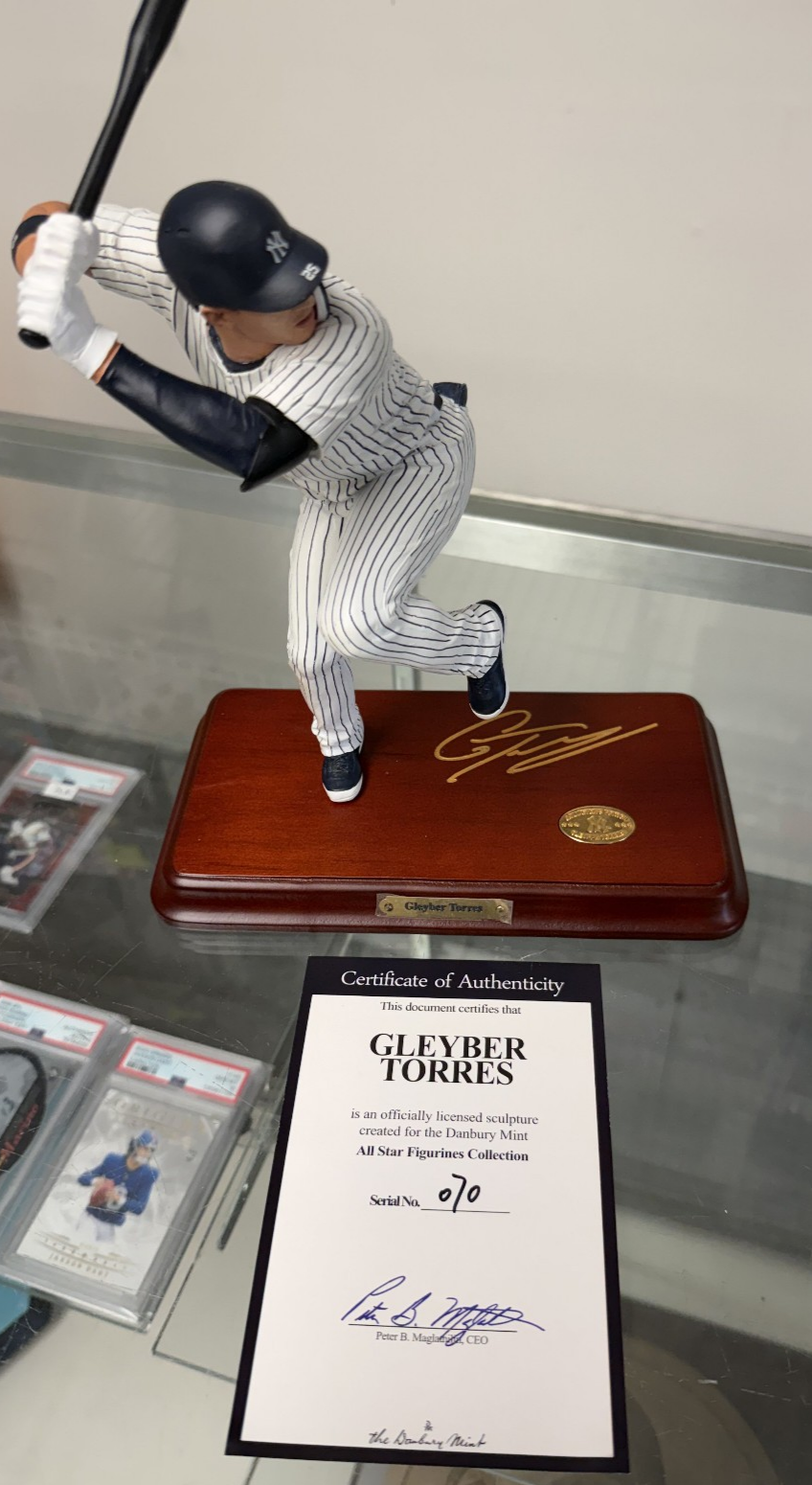 NY Yankees Gleyber Torres Danbury Mint Figurine/Statue Collectable, Original Box