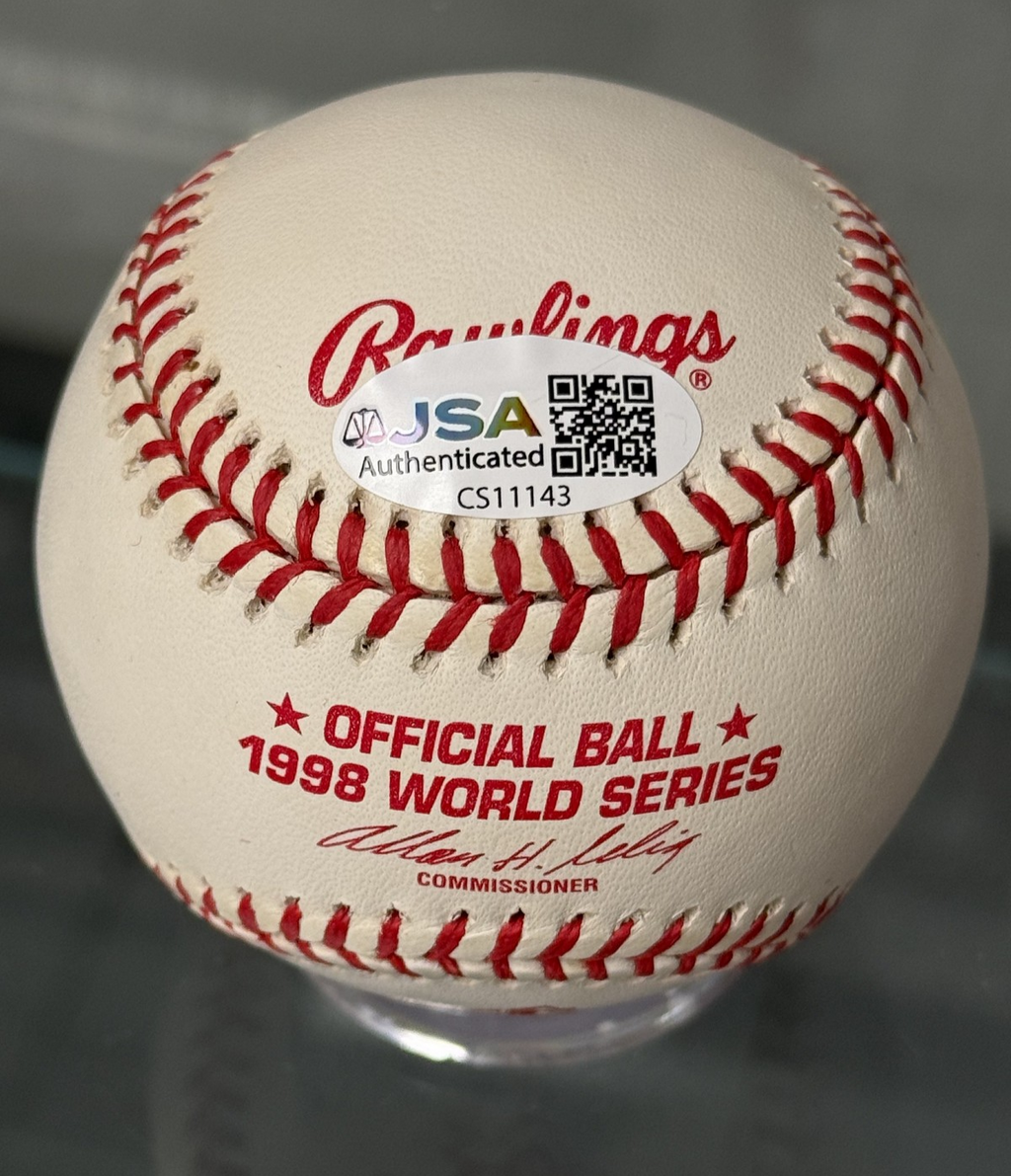 Bernie Williams Signed Rawlings Official MLB 1998 World Series Baseball - JSA