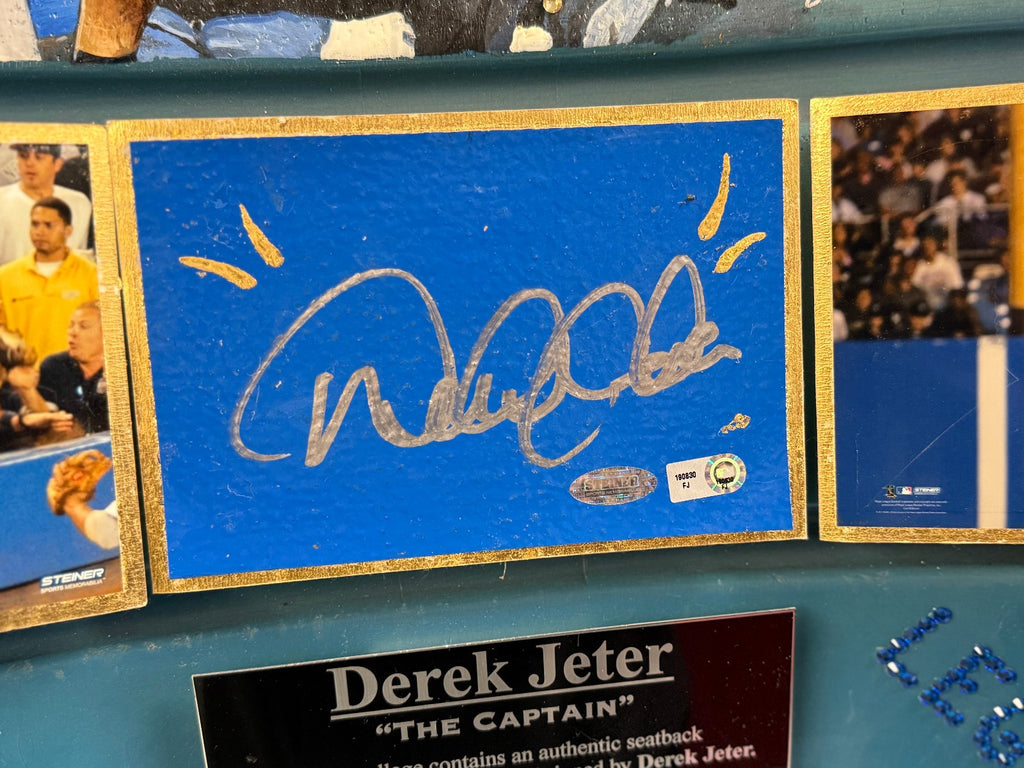 Derek Jeter Signed Autograph Original Yankee Stadium Seatback - Steiner Authen.