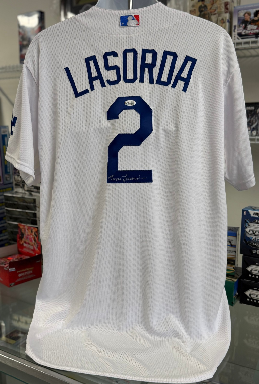 Tommy Lasorda Autographed Majestic Authentic LA Dodgers Jersey - JSA Authen.