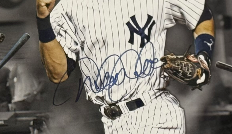 Derek Jeter "The Captain" Signed Autograph 16x20 Photo Framed - Steiner Authen.