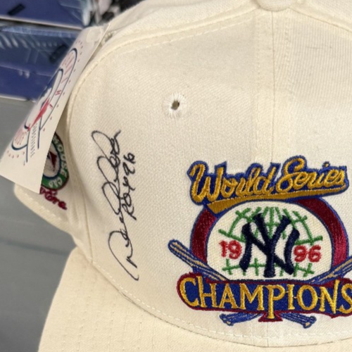 Derek Jeter Signed Autographed 1996 WS Champions New Era Hat/Cap - JSA COA