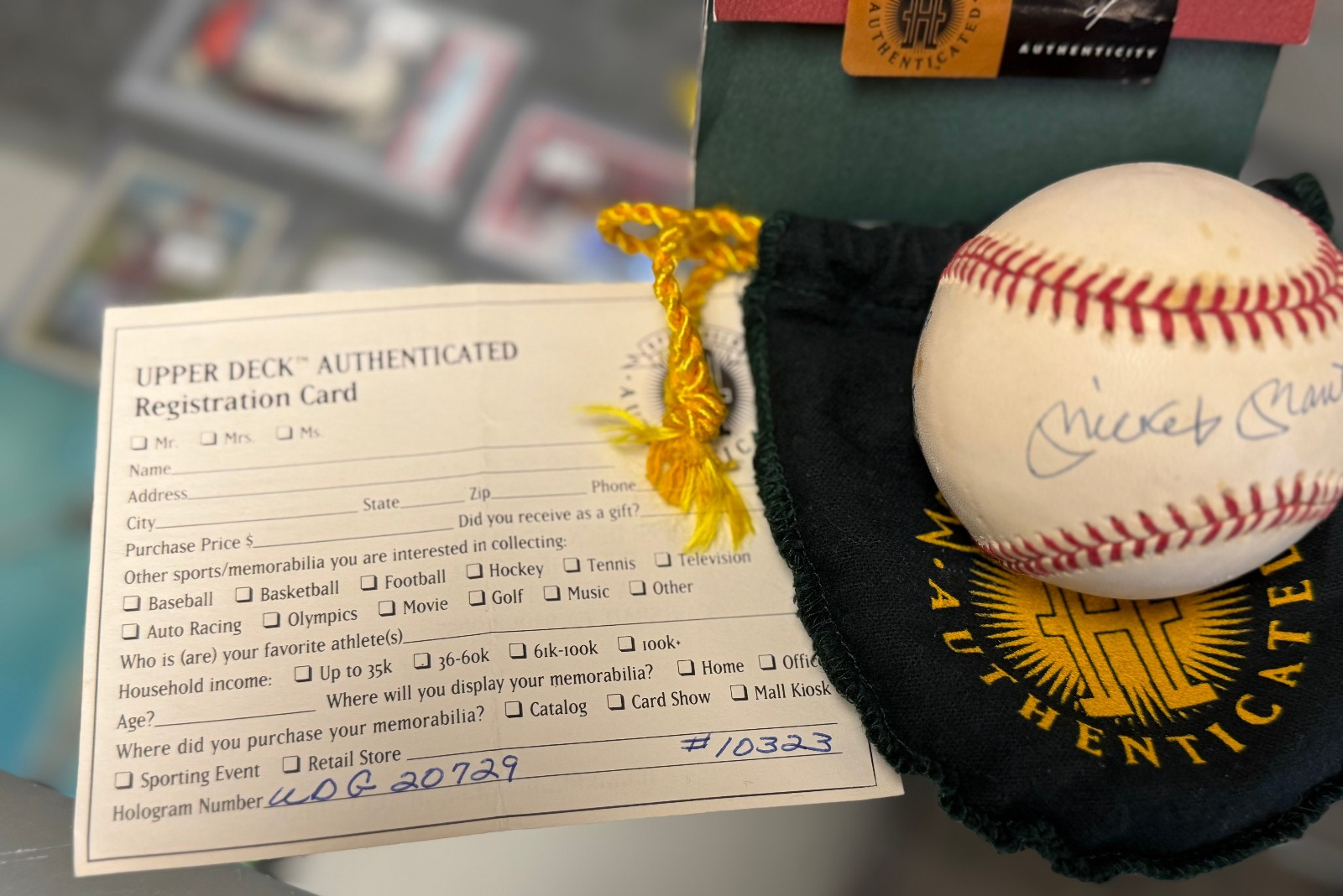 Mickey Mantle Autographed AL Baseball - UDA Authenticated