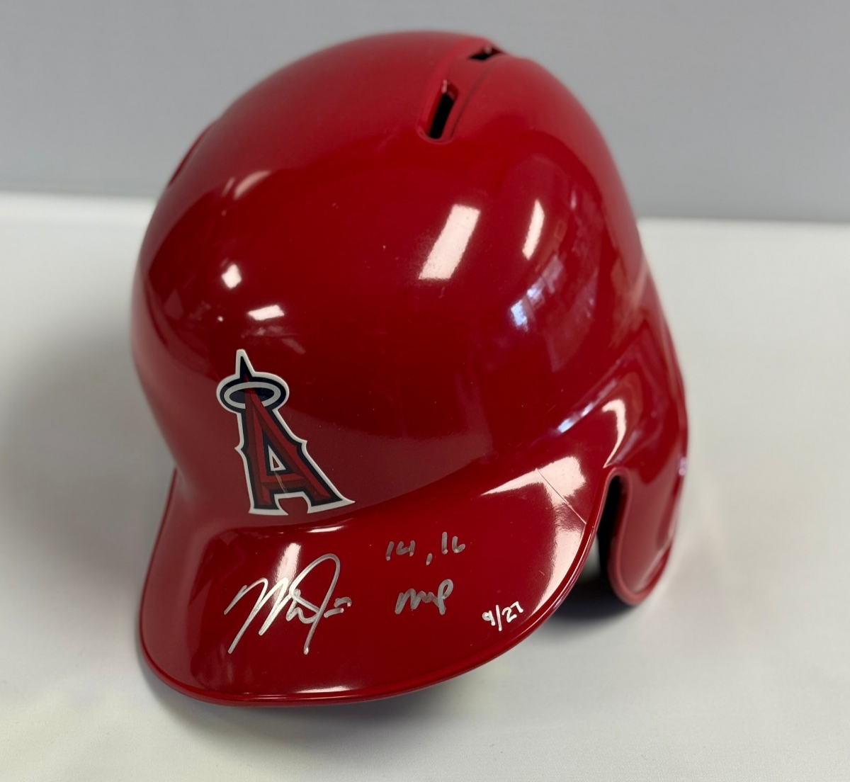 Mike Trout Signed Autographed MVP Replica FS Batting Helmet - Steiner & MLB Auth