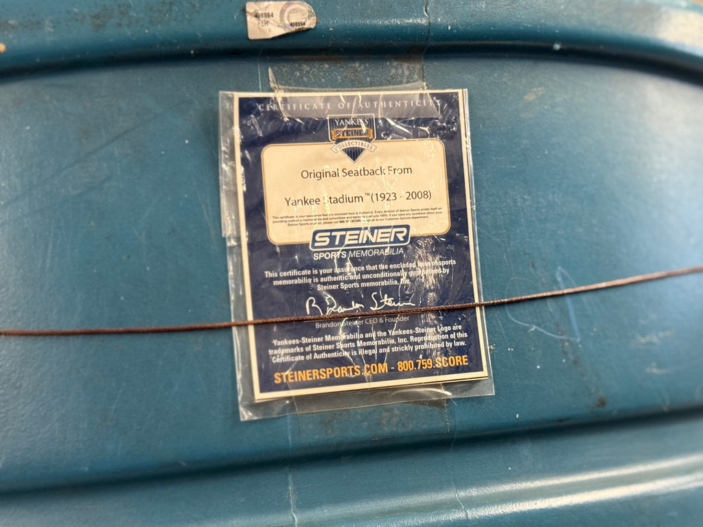 Derek Jeter Signed Autograph Original Yankee Stadium Seatback - Steiner Authen.