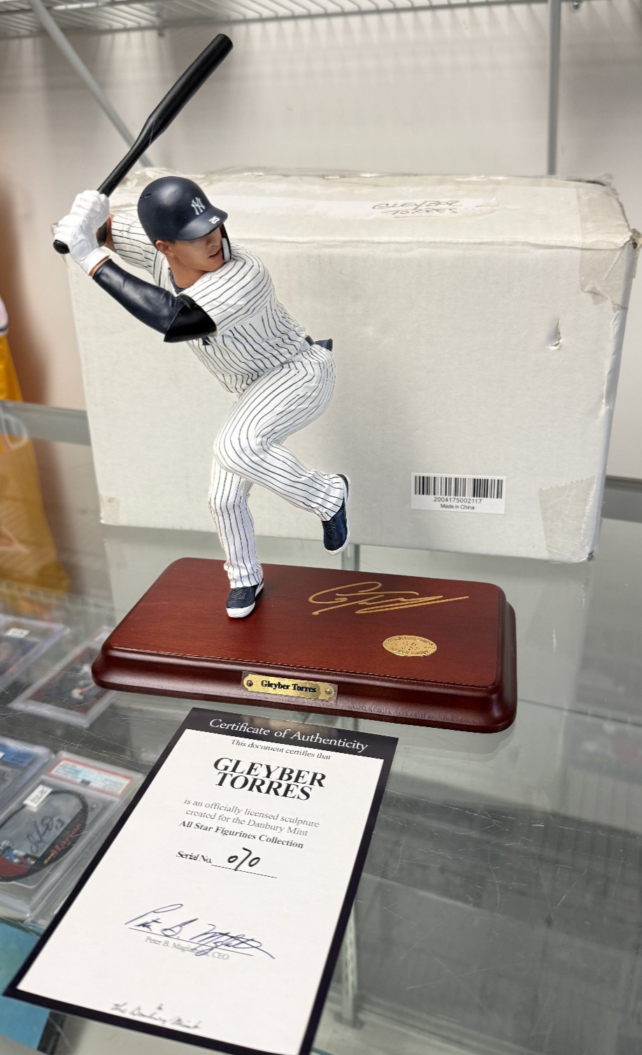 NY Yankees Gleyber Torres Danbury Mint Figurine/Statue Collectable, Original Box