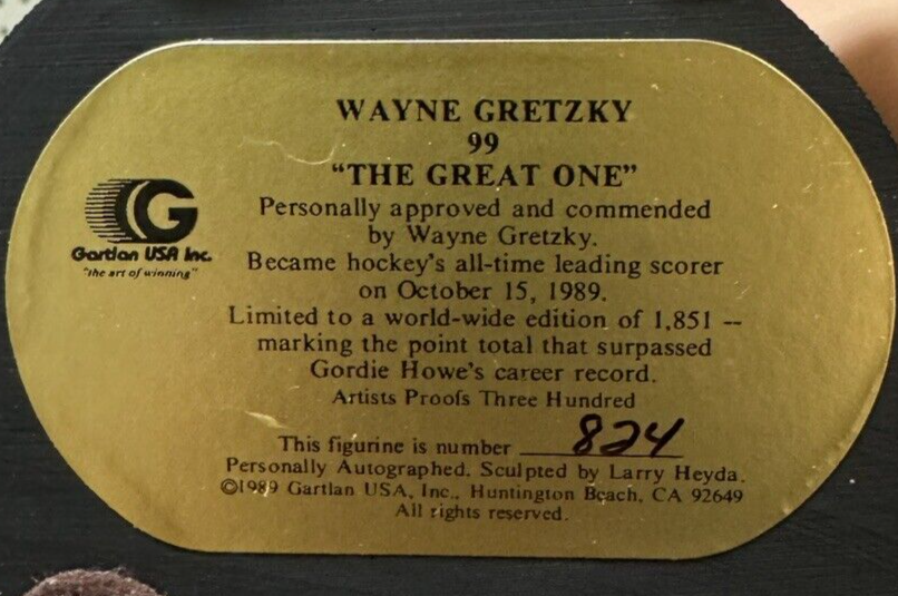 Wayne Gretzky 99 "The Great One" Autographed Kings Figurine - Authentic