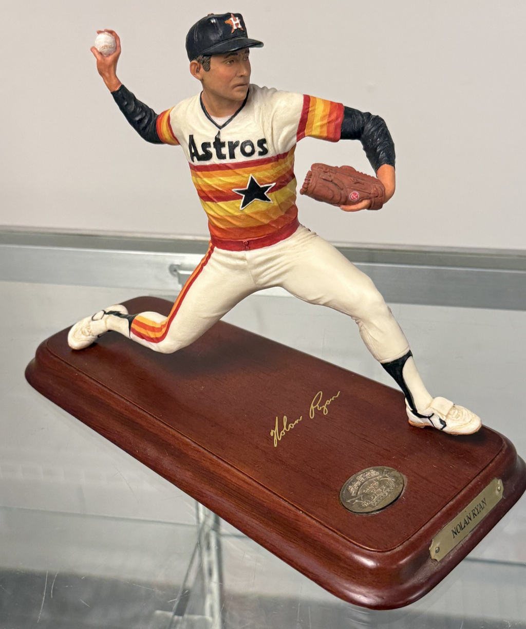 Danbury Mint Nolan Ryan Figurine/Statue Houston Astros Collectible, Original Box