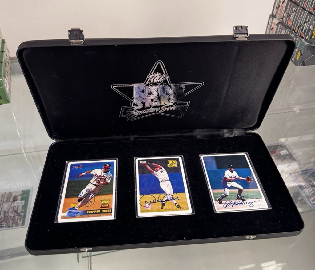 The Rising Stars Derek Jeter, Chipper Jones, Alex Rodriguez Signed Cards