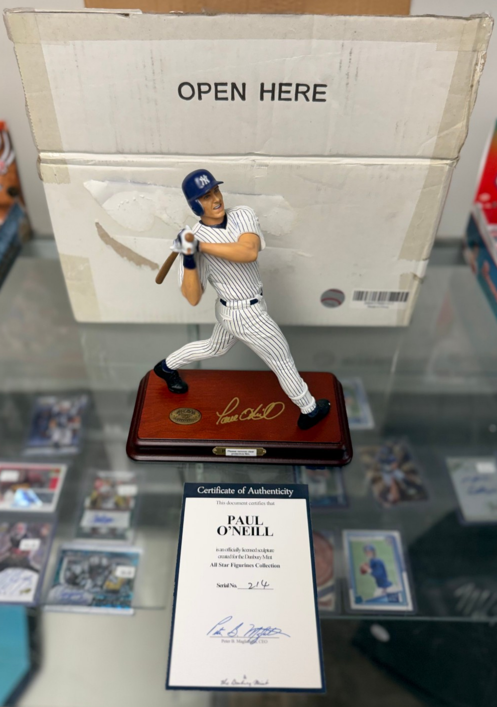 Danbury Mint Paul O'Neill New York Yankees Statue Figurine in Original Box