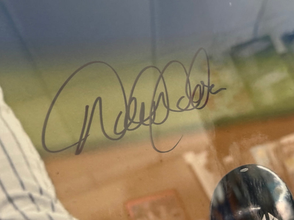 Derek Jeter Slide Photograph Signed & Framed 16x20 - Steiner Authen.