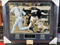 Derek Jeter Autograph 16x20 Framed Sepia Flip  Photo New York  Yanks Steiner