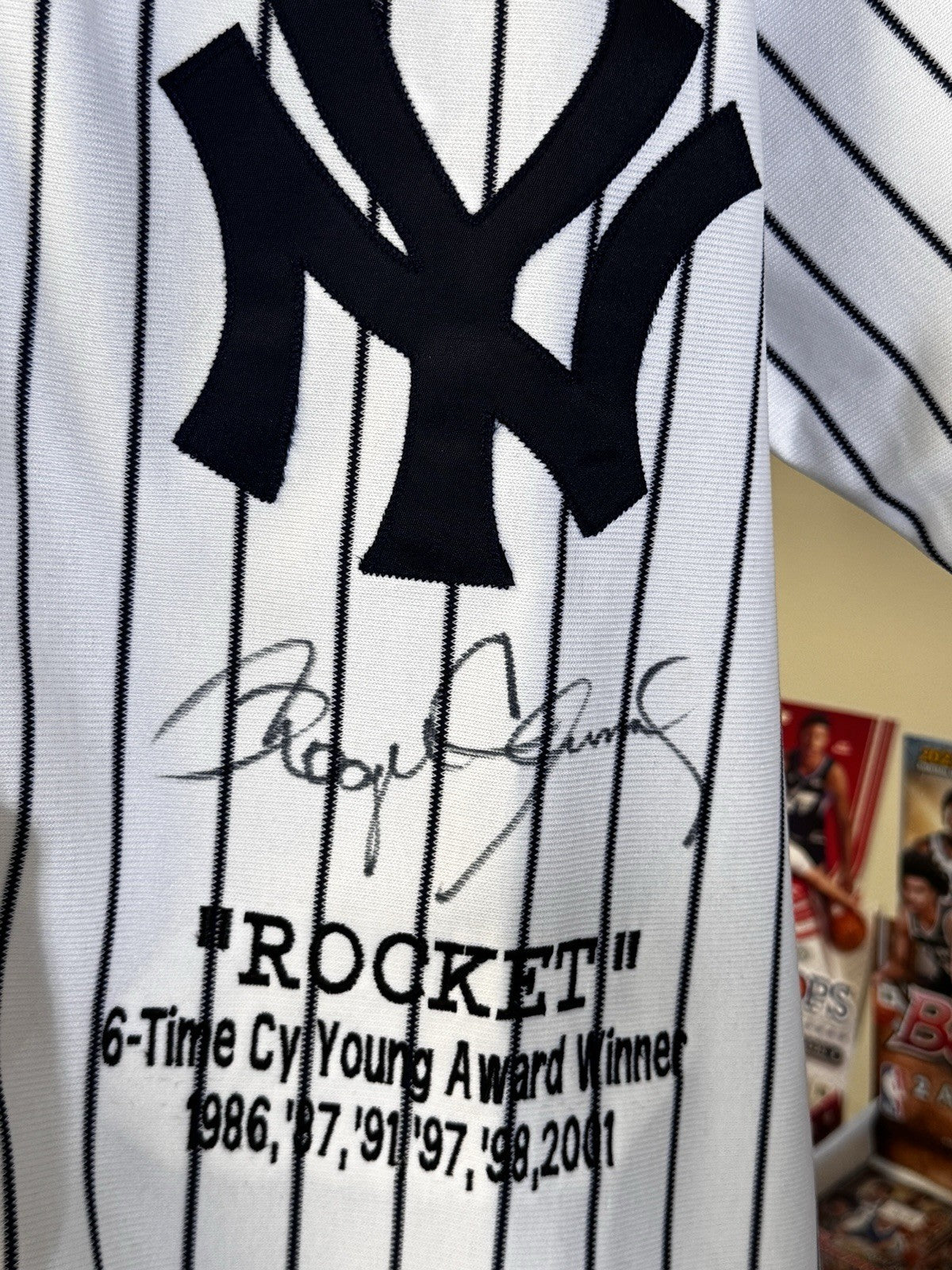 Roger Clemens Signed Autographed "Rocket" Yankees Jersey - STEINER Cert 8/22