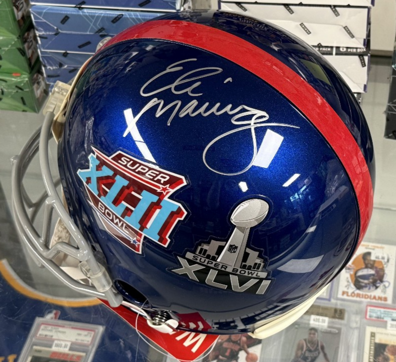 Eli Manning Signed Super Bowl XLVI/XLII Full Size Riddell Helmet - Steiner COA