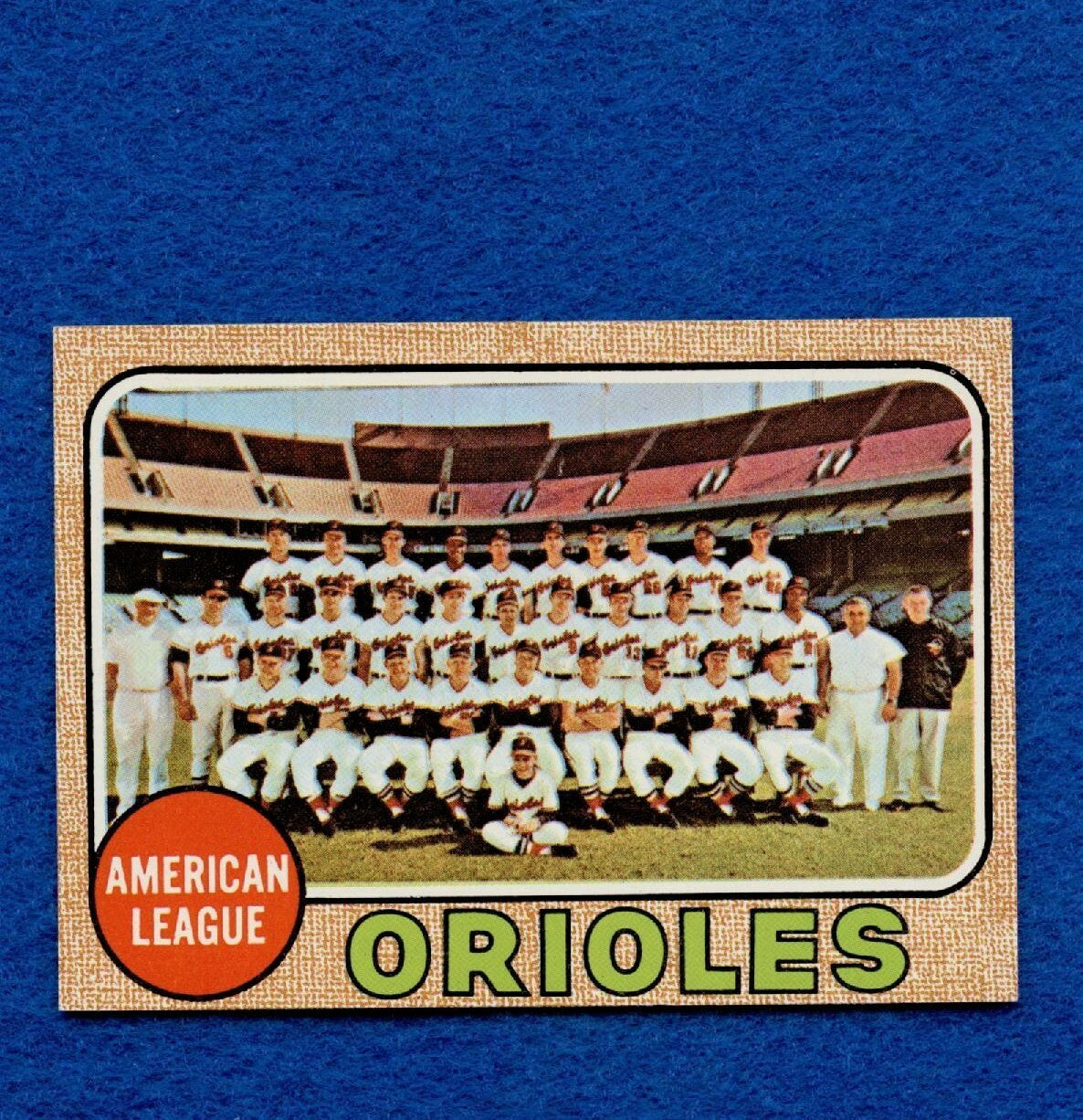1968 Topps Set Break Pack Fresh #334 Orioles Team Card EX MT *547