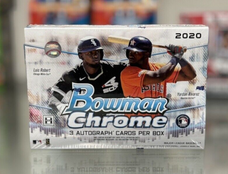 2020 Bowman Chrome Baseball HTA Box 3 Autos - Factory Sealed