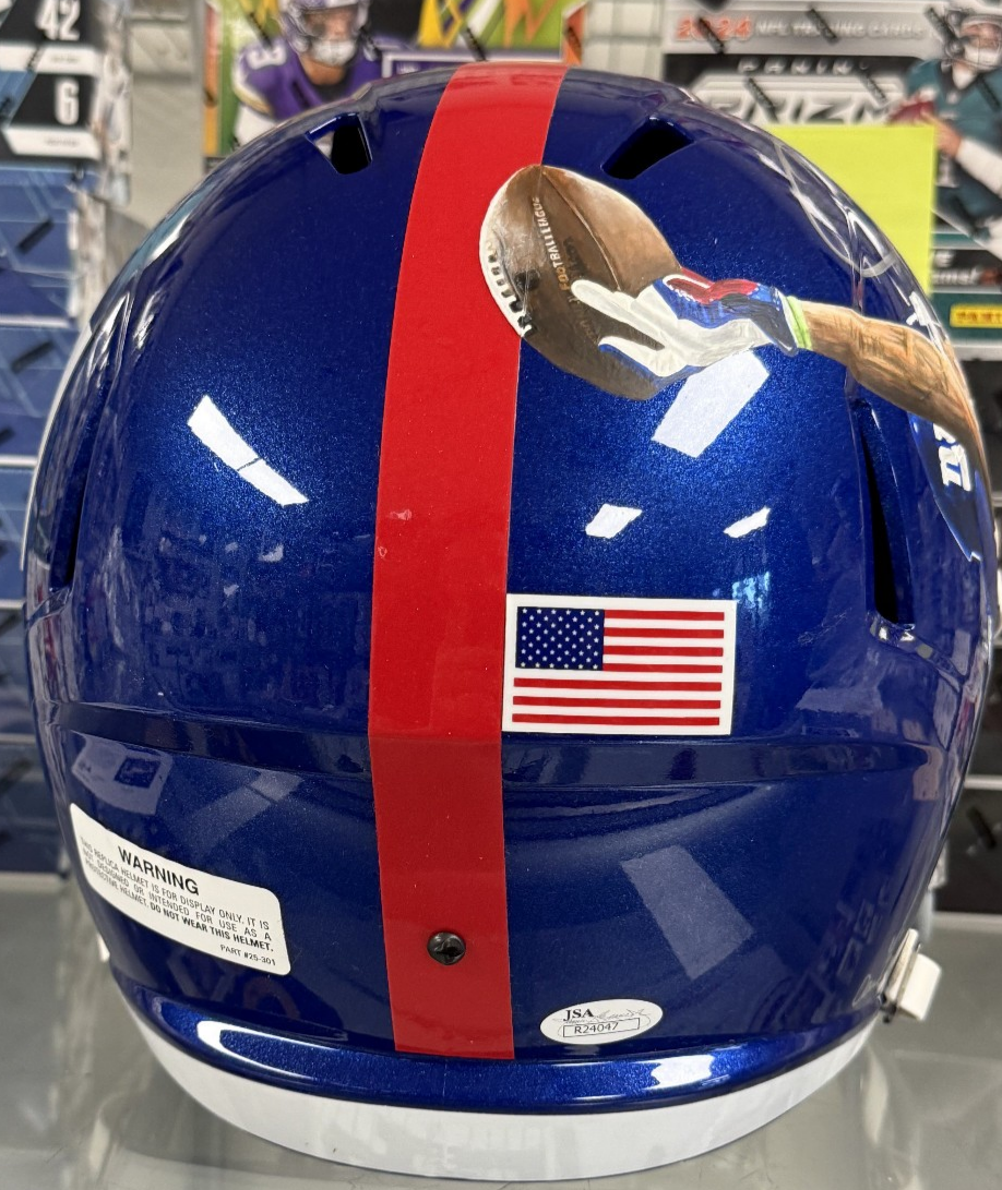 Odell Beckham Jr Signed Giants Full Size Helmet w/ Decal: 'The Catch' - JSA COA
