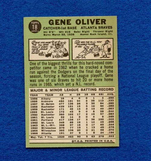 1967 Topps Set Break Pack Fresh #18 Gene Oliver EX MT #304