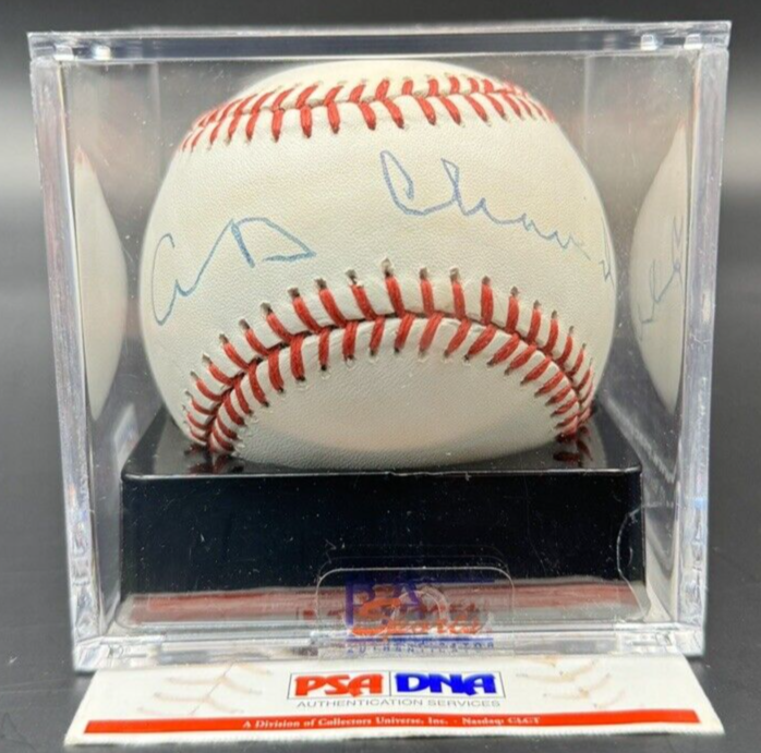 AB Happy Chandler Signed  Autographed Official Baseball - PSA DNA Graded NM-MT 8