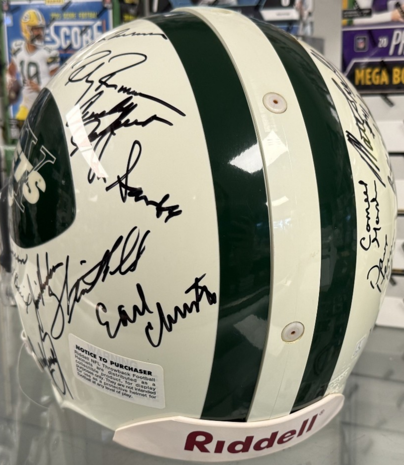 1969 NY Jets Super Bowl 3 Champ Team Signed Helmet - 24 Signatures - Steiner COA