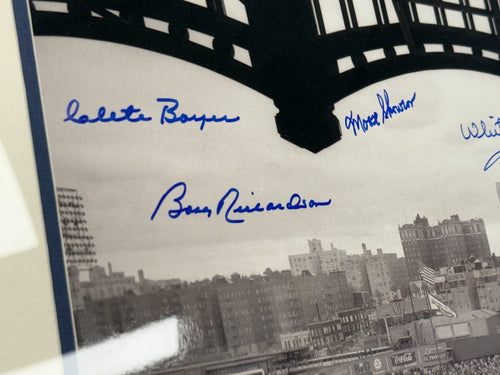 1961 NY Yankees Stadium Multi Signed Framed Black & White 16x20 - Steiner Authen