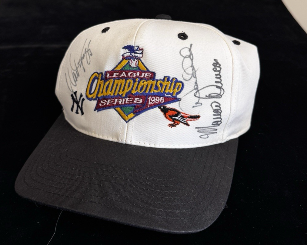 1996 W.S Jeter, Boggs, Duncan, Girardi, Signed Autographed Hat - JSA Authentic